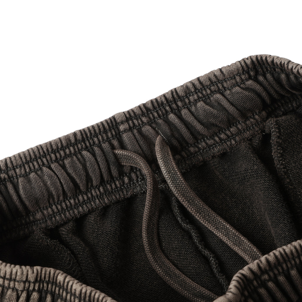 420G DK Grey Wax Wash Drawstring Street Casual Shorts