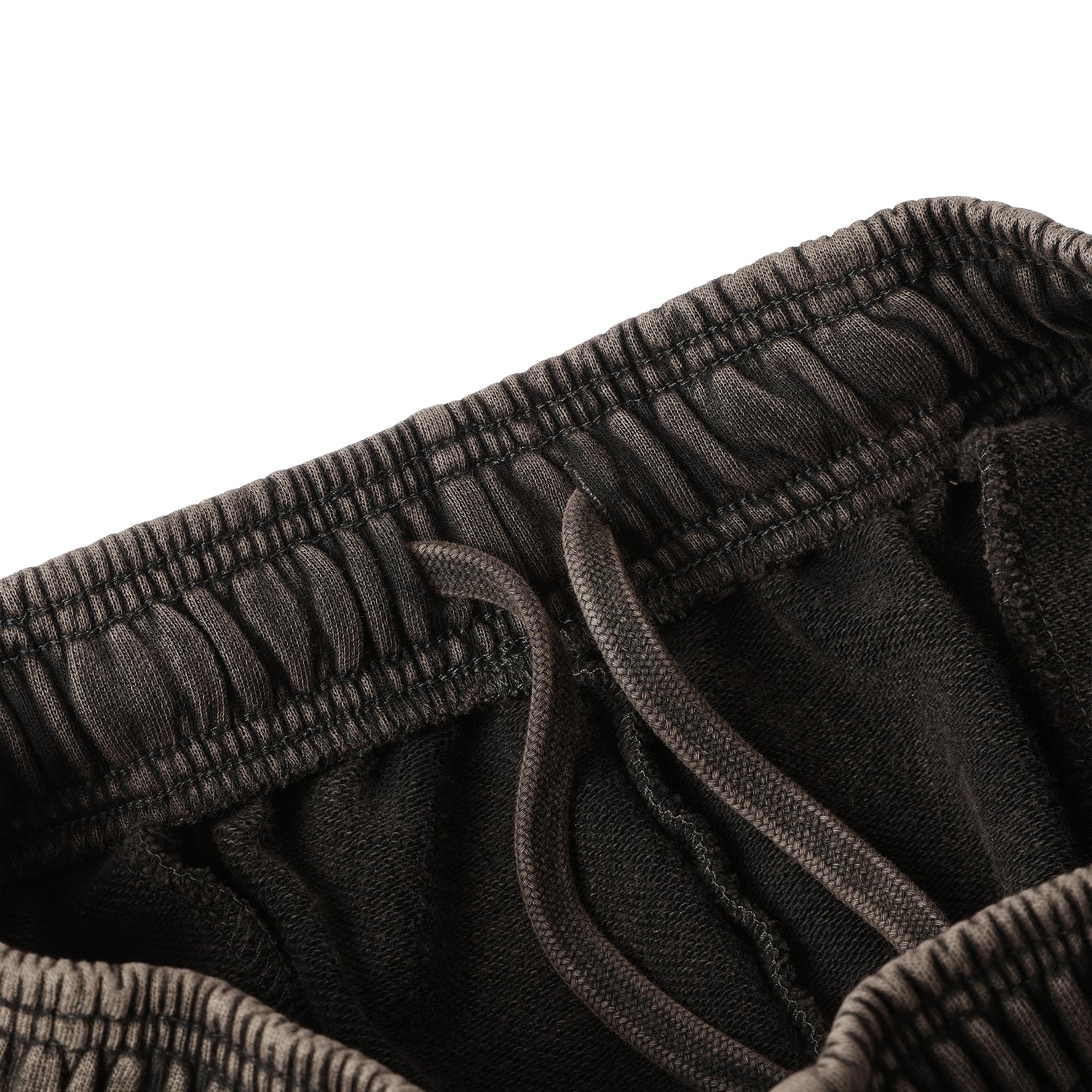 420G DK Grey Wax Wash Drawstring Street Casual Shorts