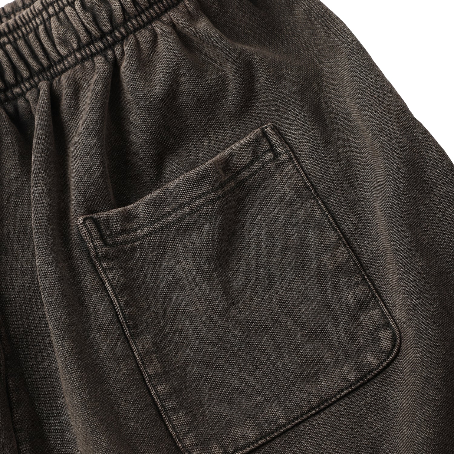 420G DK Grey Wax Wash Drawstring Street Casual Shorts