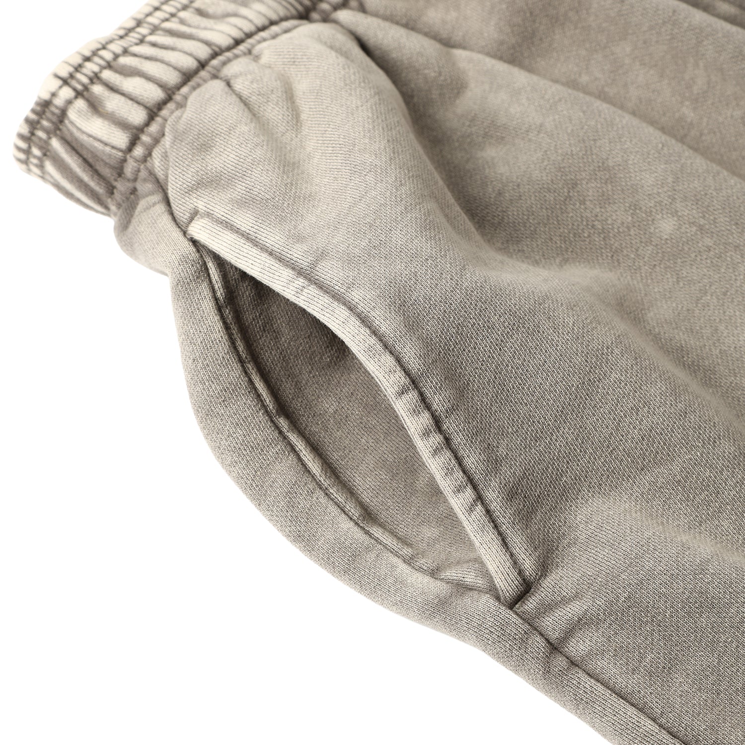 420G Light Grey Wax Wash Drawstring Street Casual Shorts