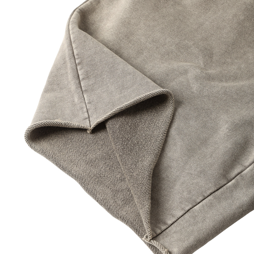 420G Light Grey Wax Wash Drawstring Street Casual Shorts