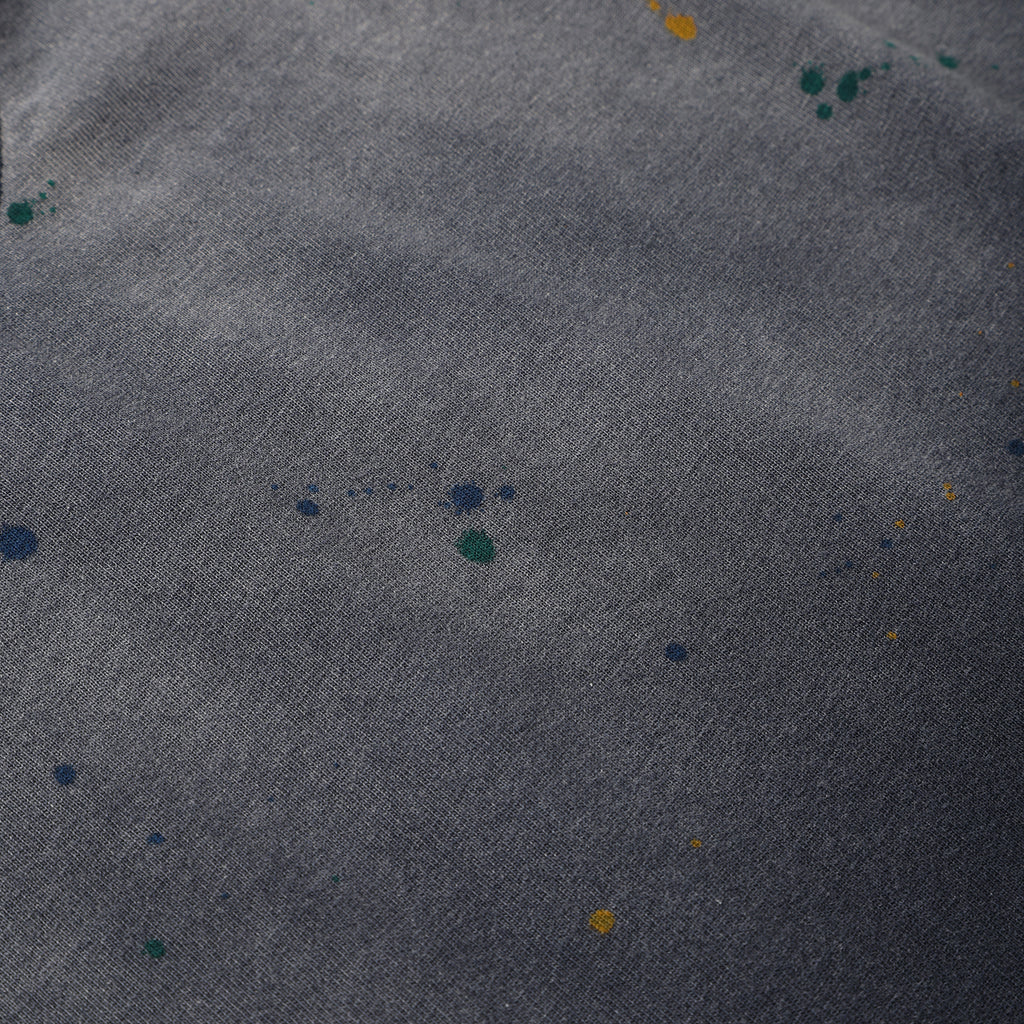 270G Royal Blue Distreeted Color Splatter Ink T Shirt