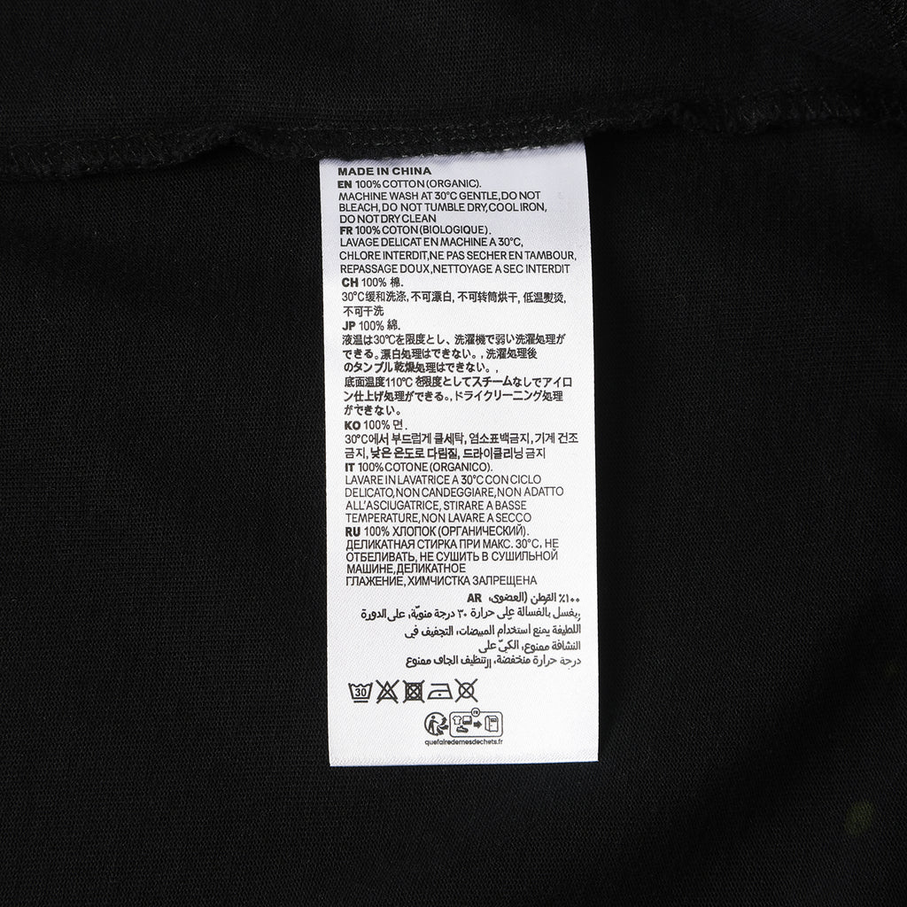270G  Black Distreeted Color Splatter Ink Short Sleeve T Shirt