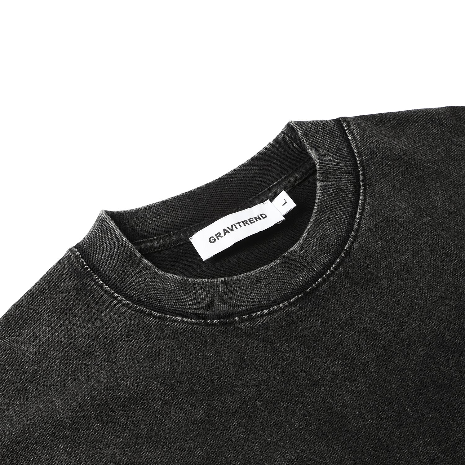 270G Men Batik Washed Vintage Black Faded Tee