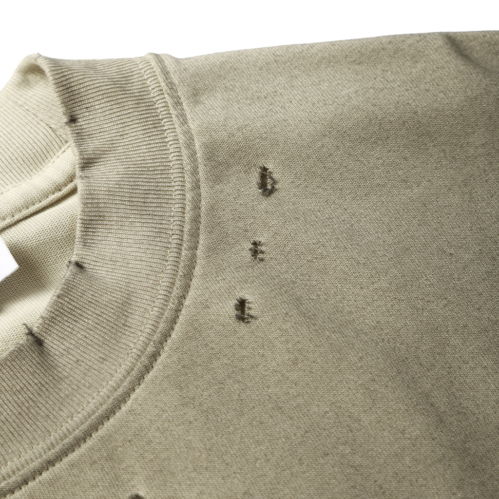 250G Apricot Spray Dyed Destroyed Short Sleeve T Shirts