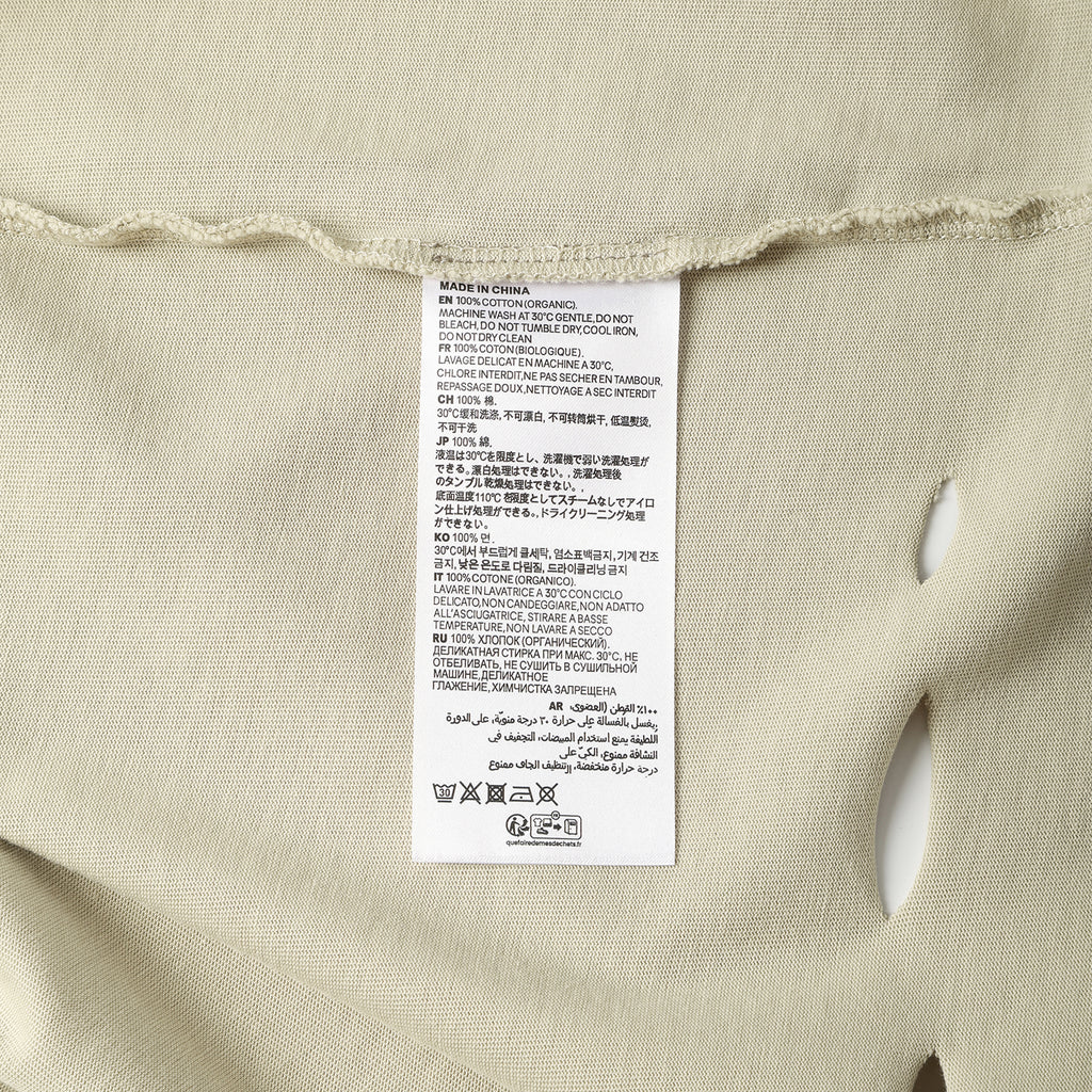 250G Apricot Spray Dyed Destroyed Short Sleeve T Shirts
