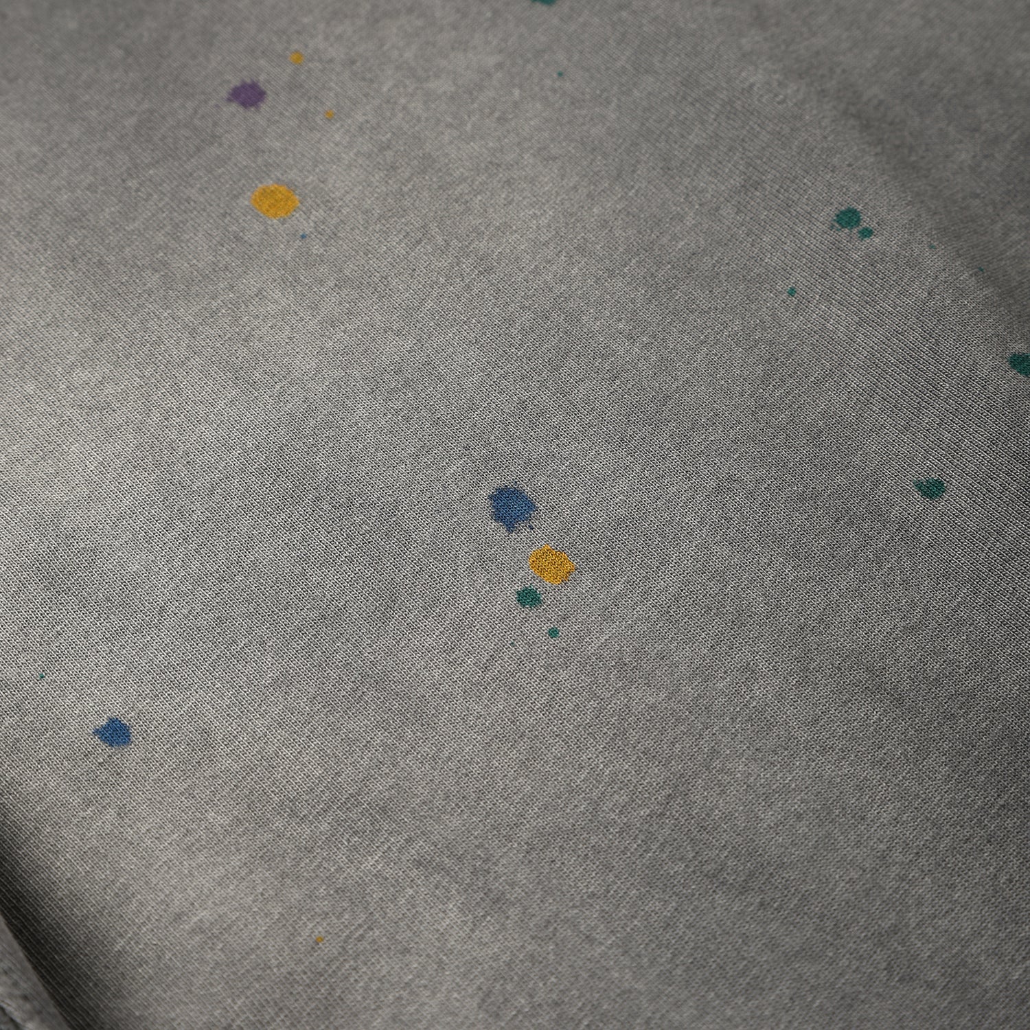 270G Charcoal Grey Distreeted Color Splatter Ink Short Sleeve T Shirt