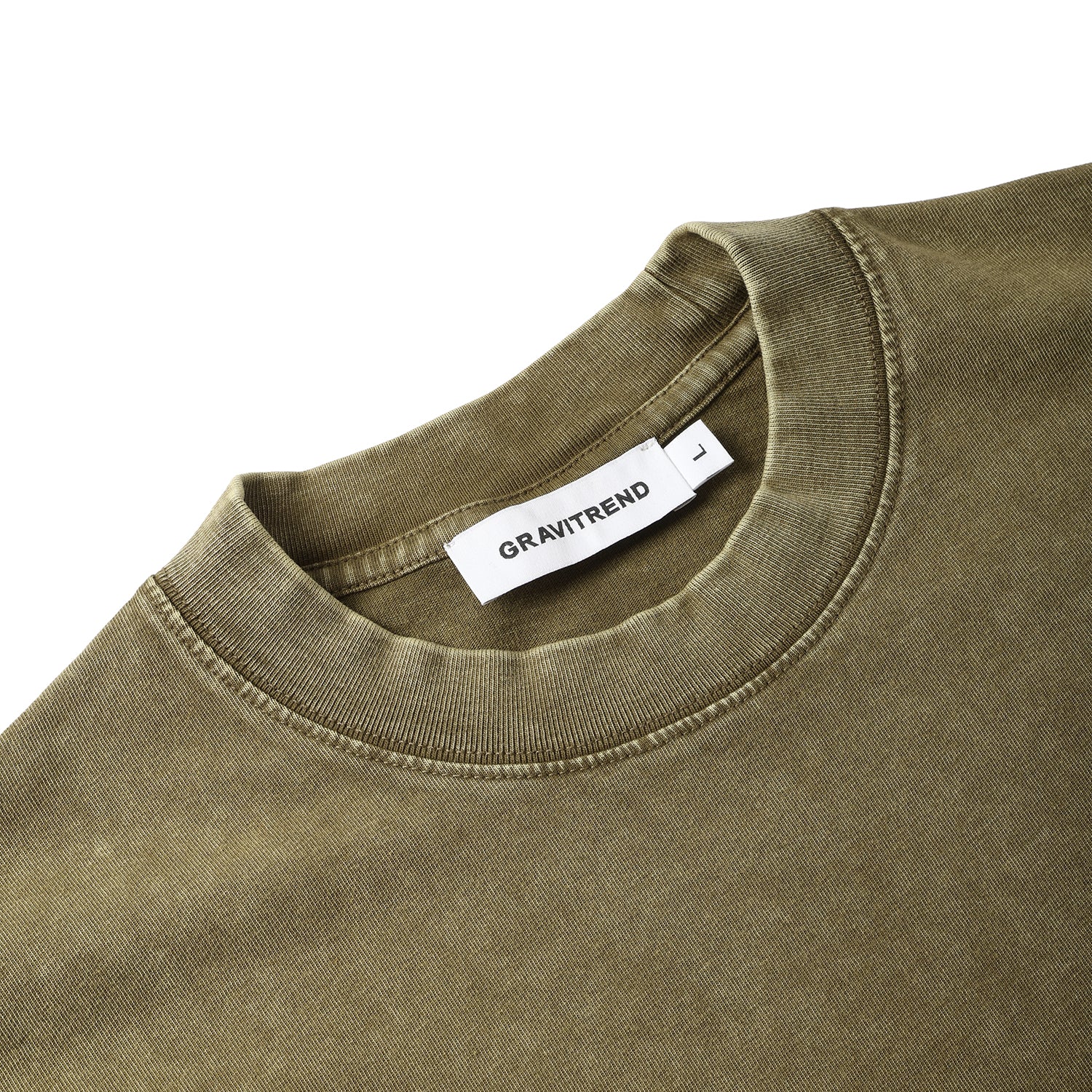 270G Men Batik Washed Vintage Sage Green Short Sleeve Faded Tee
