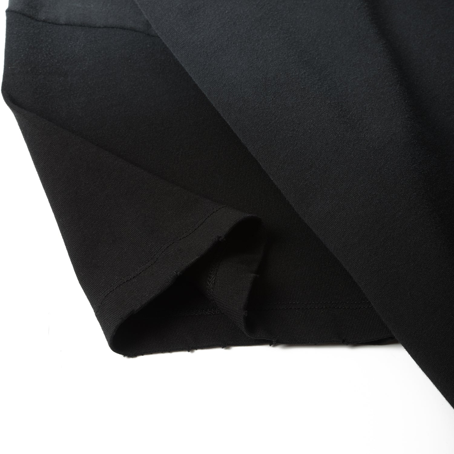 250G Black Spray Dyed Destroyed Short Sleeve T Shirts