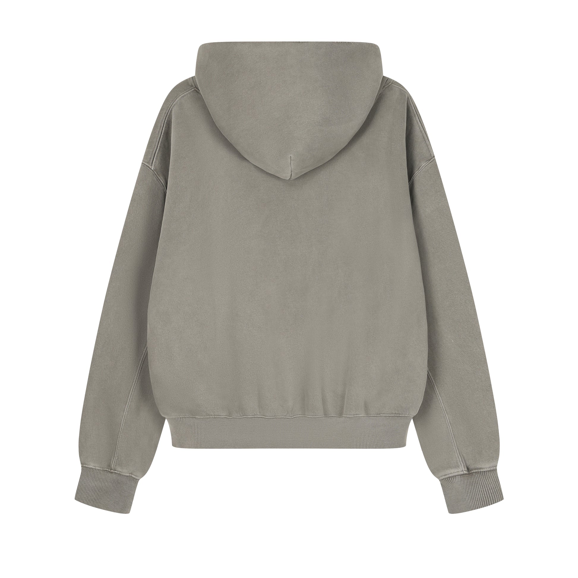350G Concrete Grey Fleece Solid Unisex Causal Hoodie