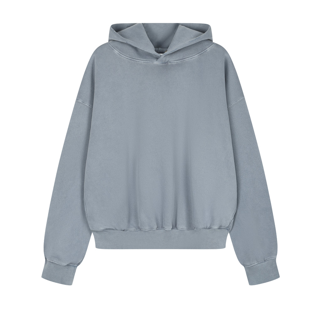 350G Slate Grey Fleece Solid Unisex Causal Hoodie