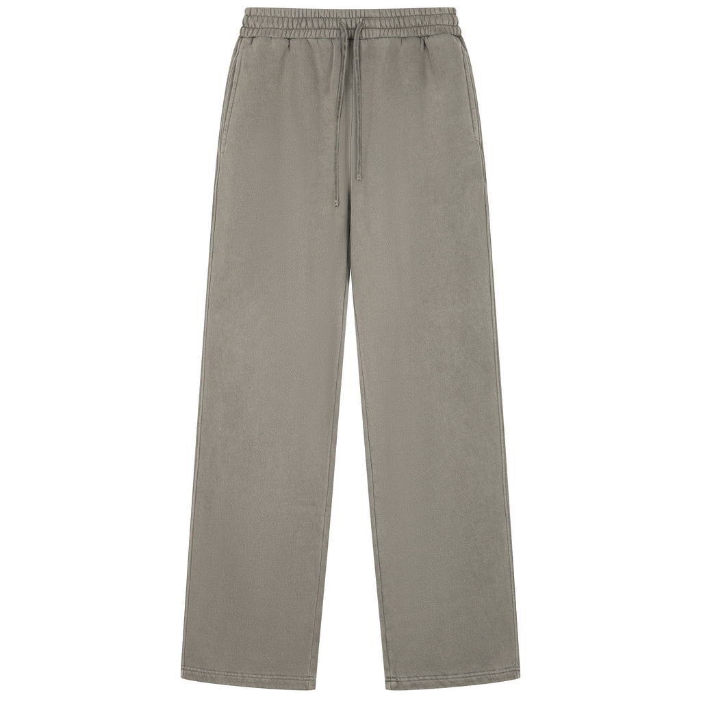 350G Concrete Grey Flecee Casual Drawstring Long Sweatpants