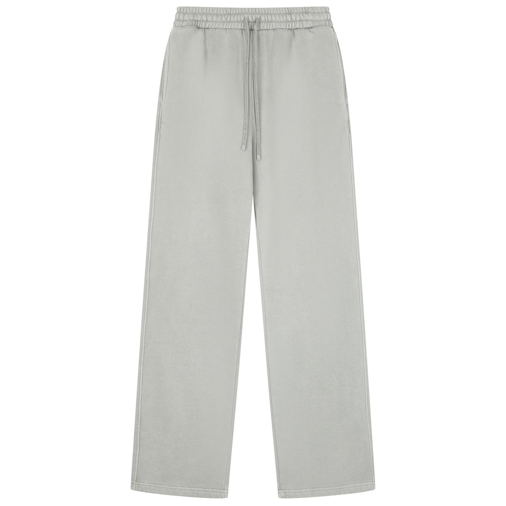 350G Light Grey Flecee Casual Drawstring Long Sweatpants