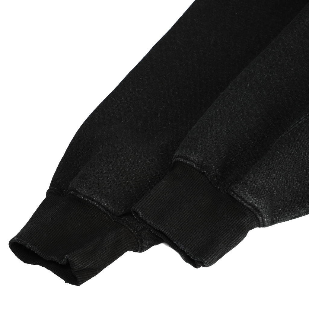 350G Black Fleece Solid Unisex Causal Hoodie
