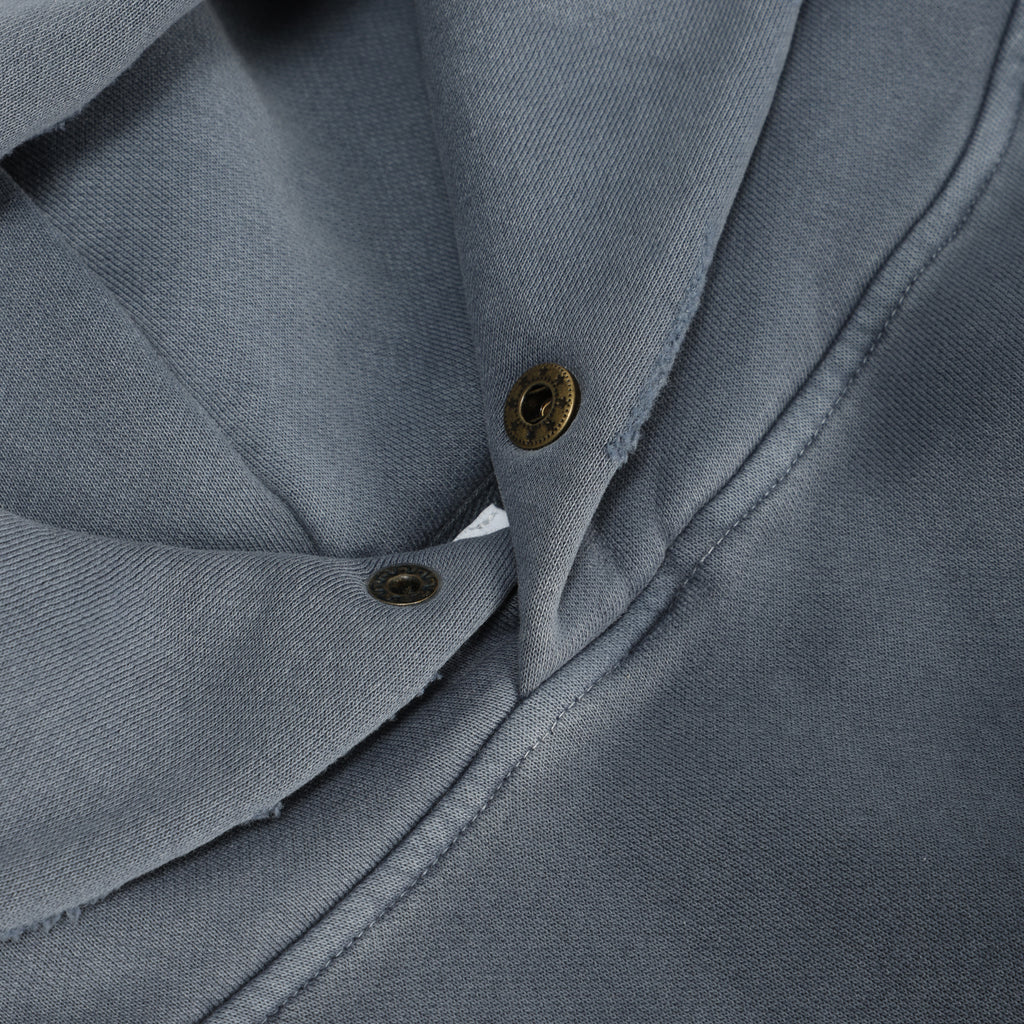 350G Slate Grey Fleece Solid Unisex Causal Hoodie