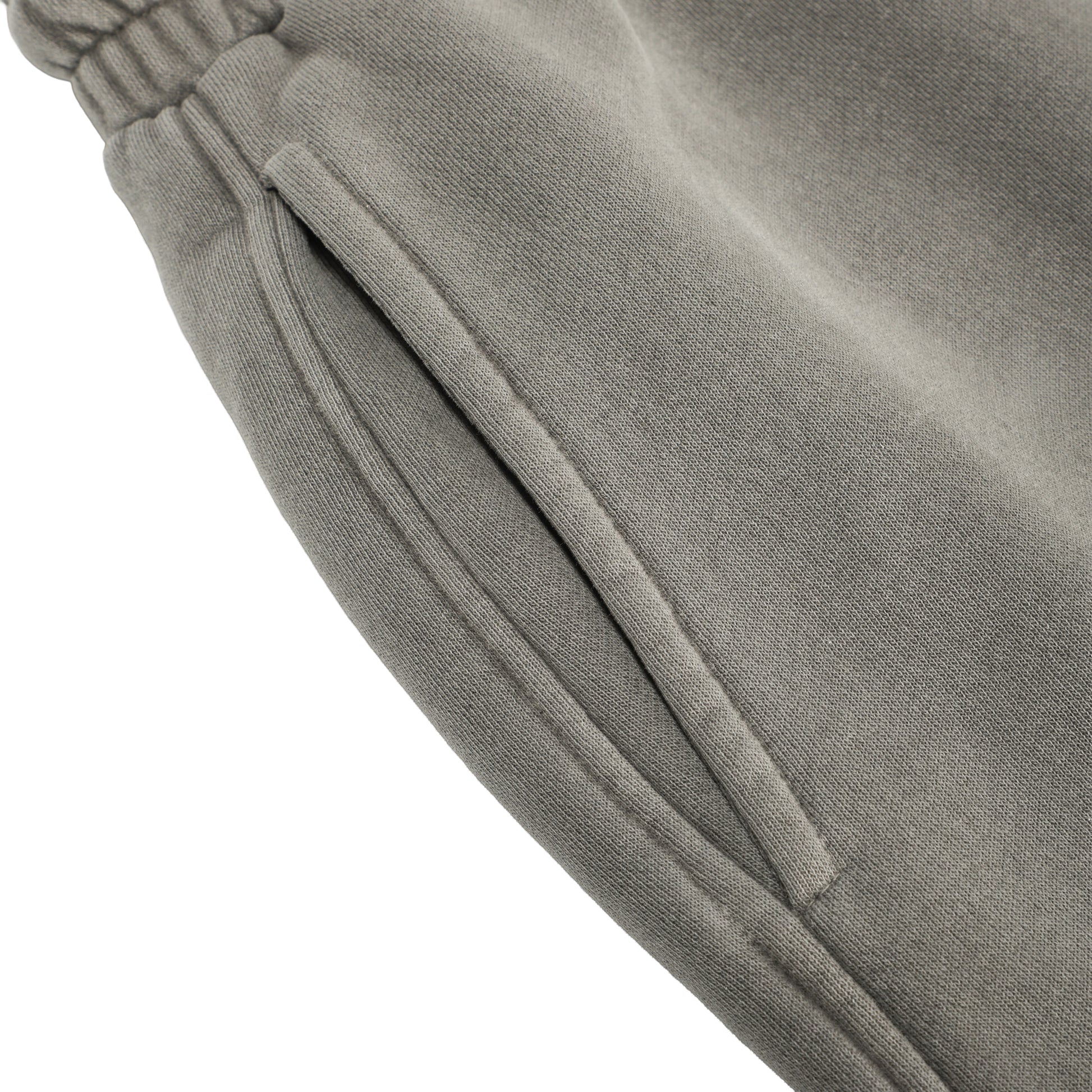 350G Concrete Grey Flecee Casual Drawstring Long Sweatpants