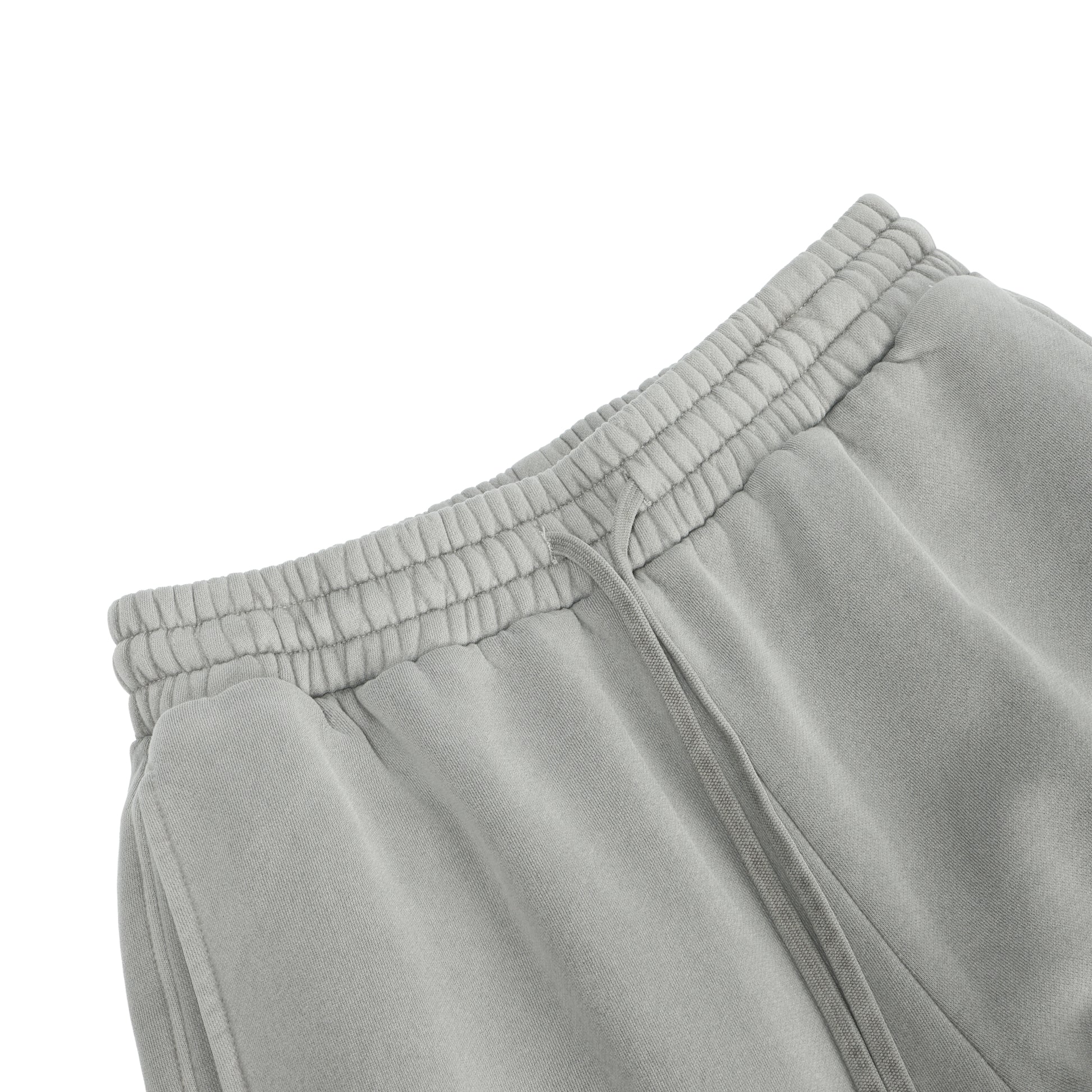 350G Light Grey Flecee Casual Drawstring Long Sweatpants