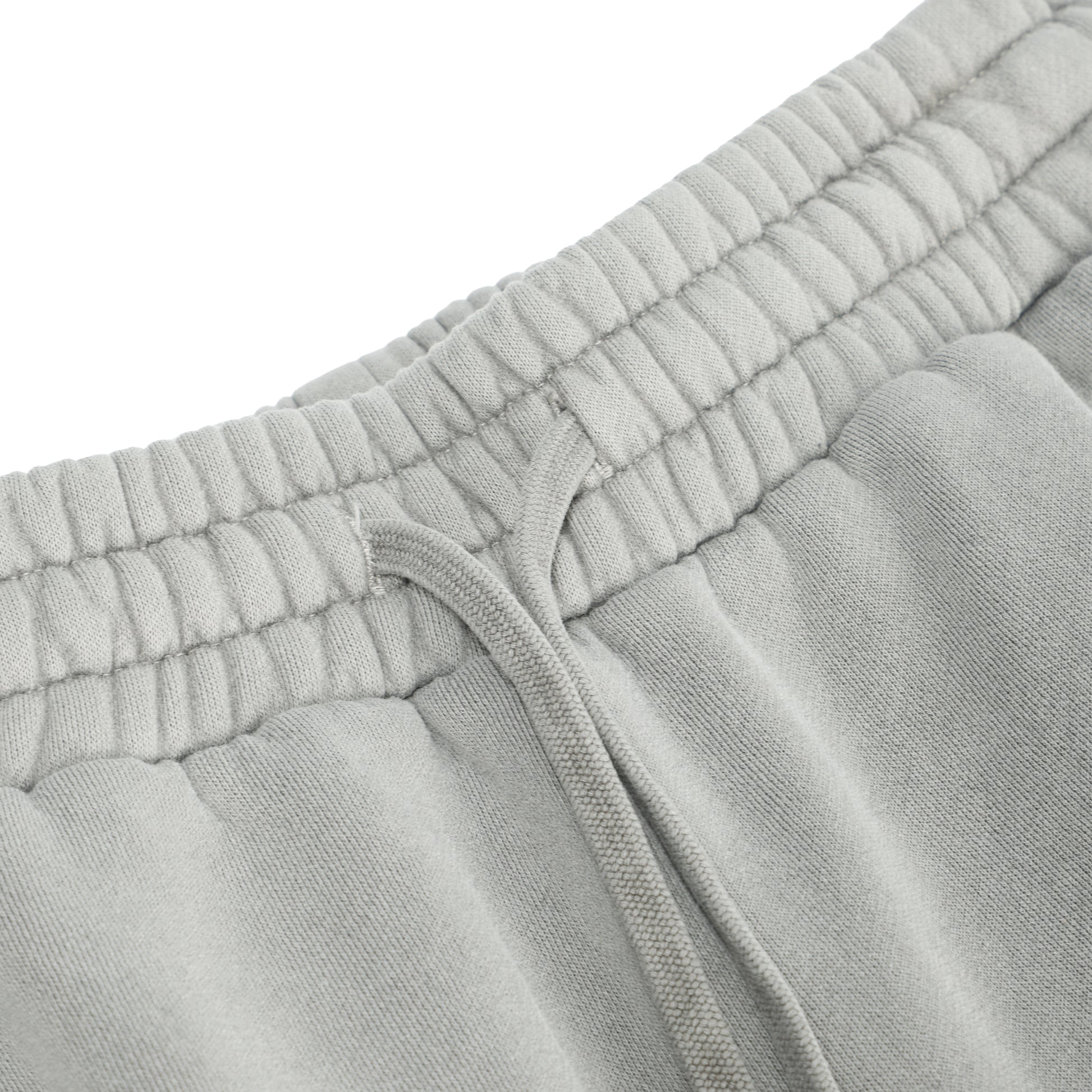 350G Light Grey Flecee Casual Drawstring Long Sweatpants