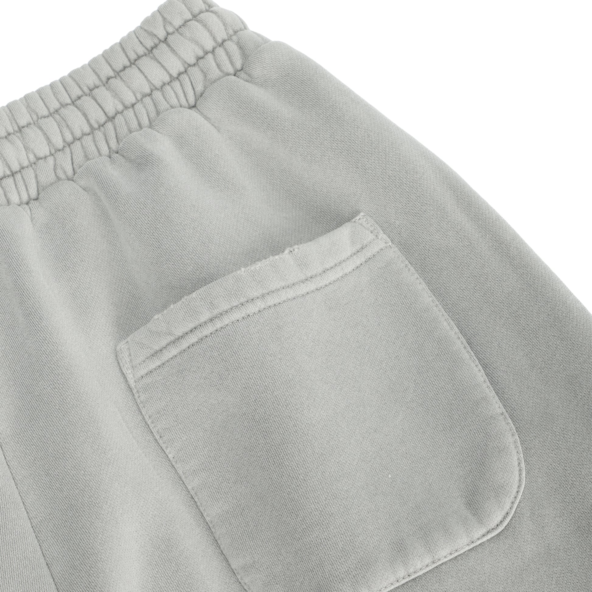 350G Light Grey Flecee Casual Drawstring Long Sweatpants