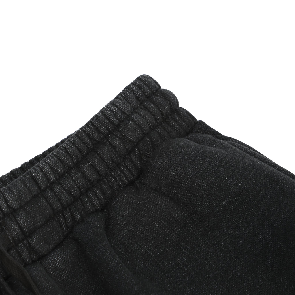 350G Black Flecee Casual Drawstring Long Sweatpants