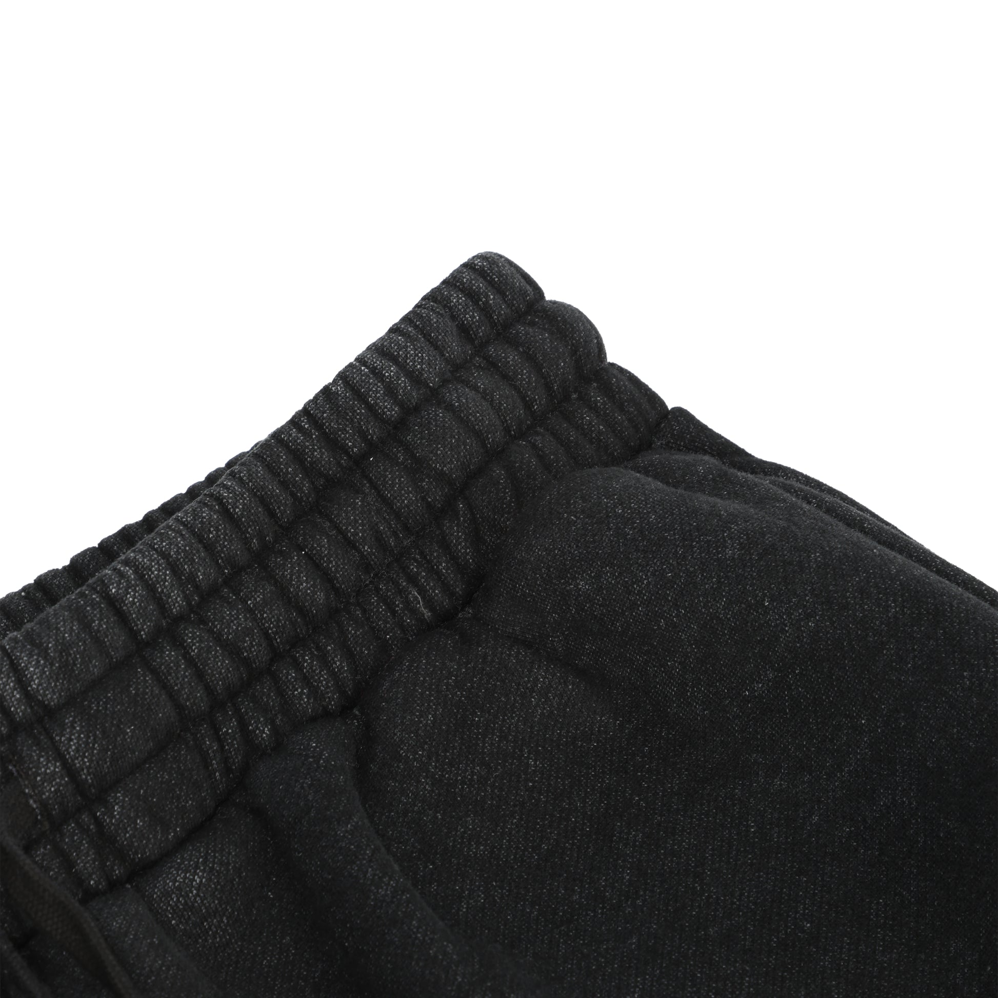 350G Black Flecee Casual Drawstring Long Sweatpants