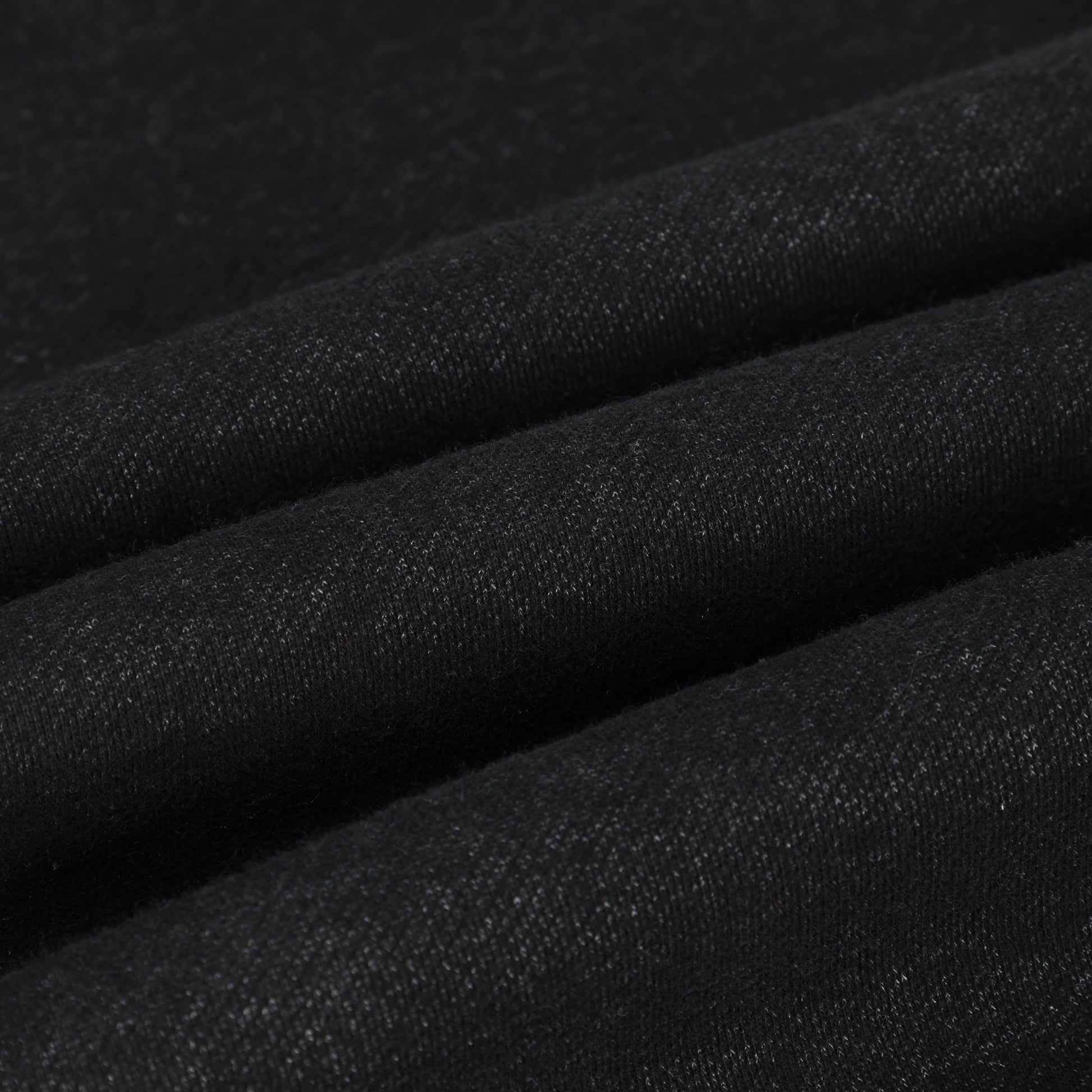 350G Black Flecee Casual Drawstring Long Sweatpants