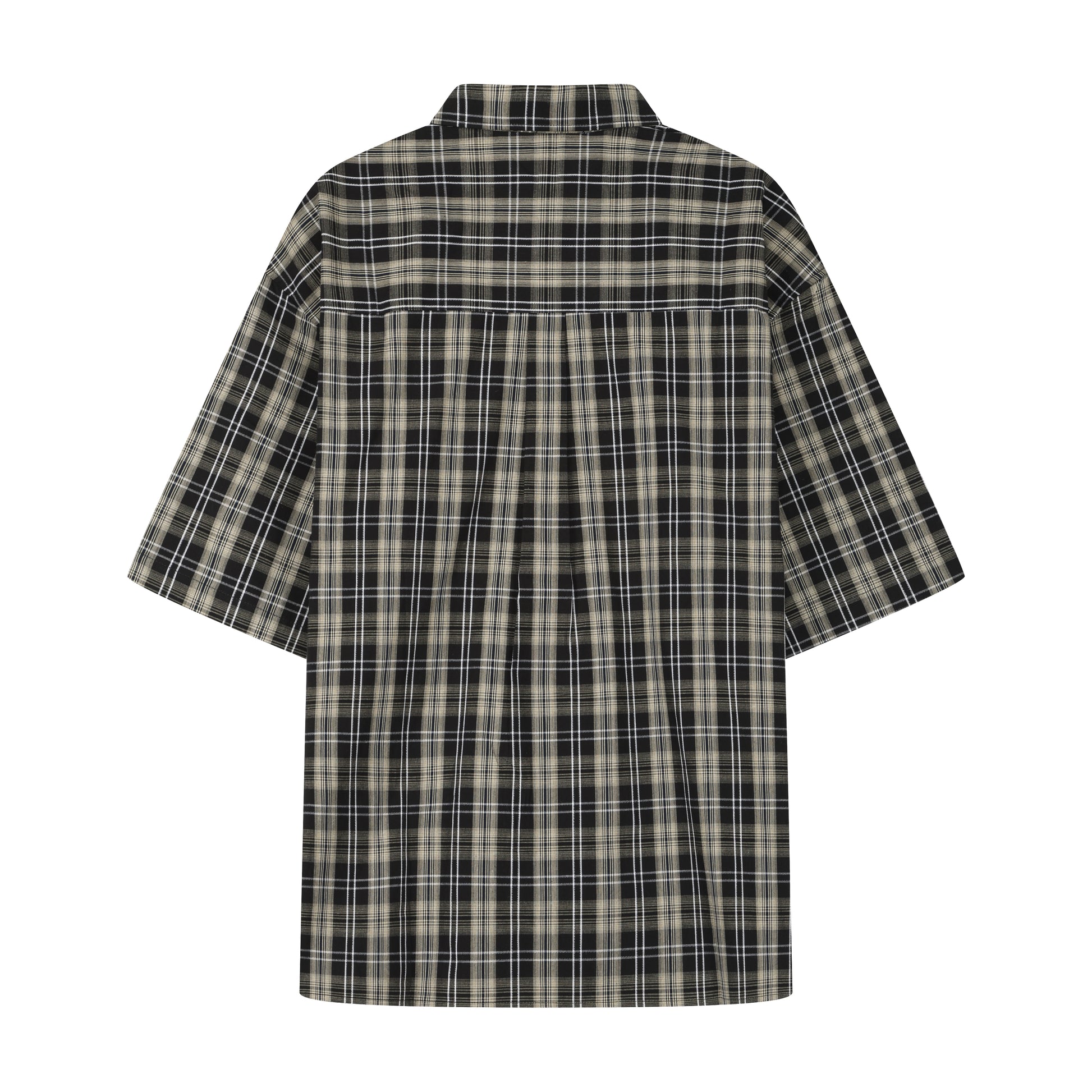Street Yarn Dyed Gingham  Black Apricot Check Shirt