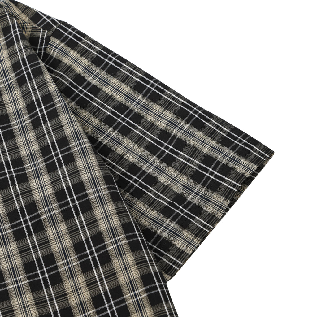 Street Yarn Dyed Gingham  Black Apricot Check Shirt