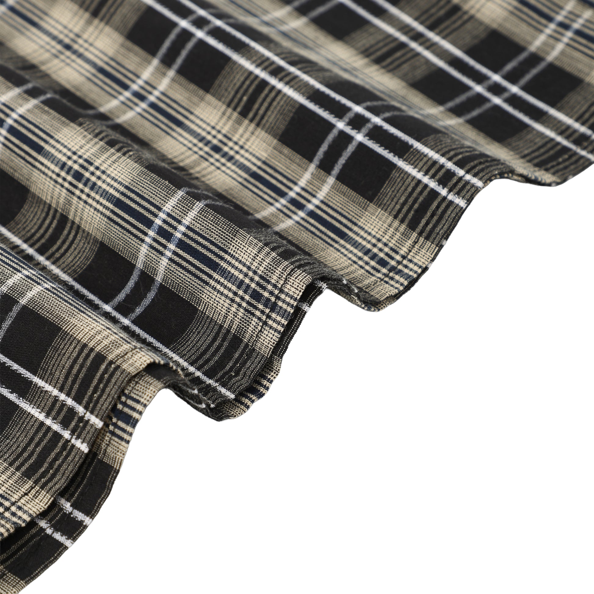 Street Yarn Dyed Gingham  Black Apricot Check Shirt