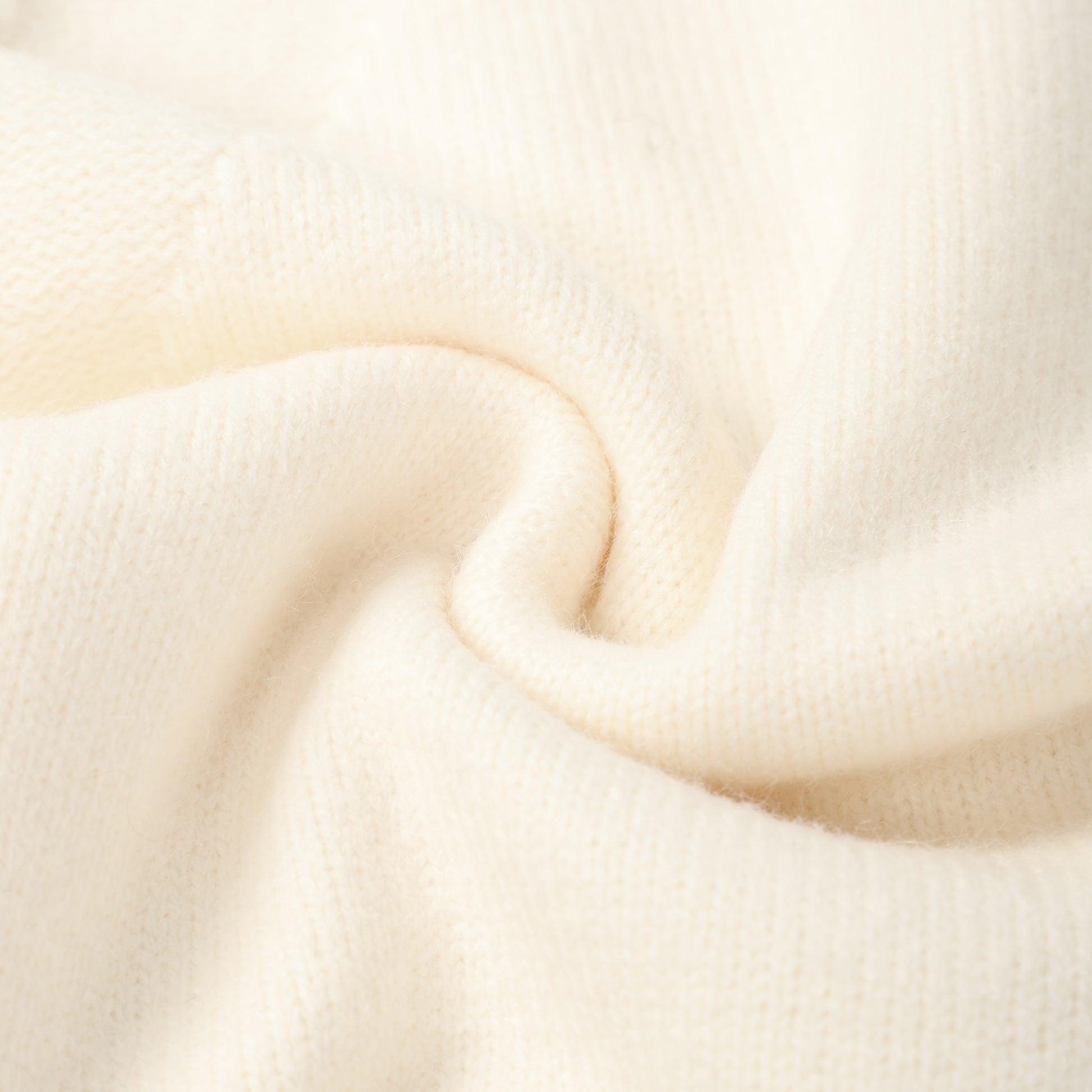 Off White Stand Collar Causal Cardigan Sweater