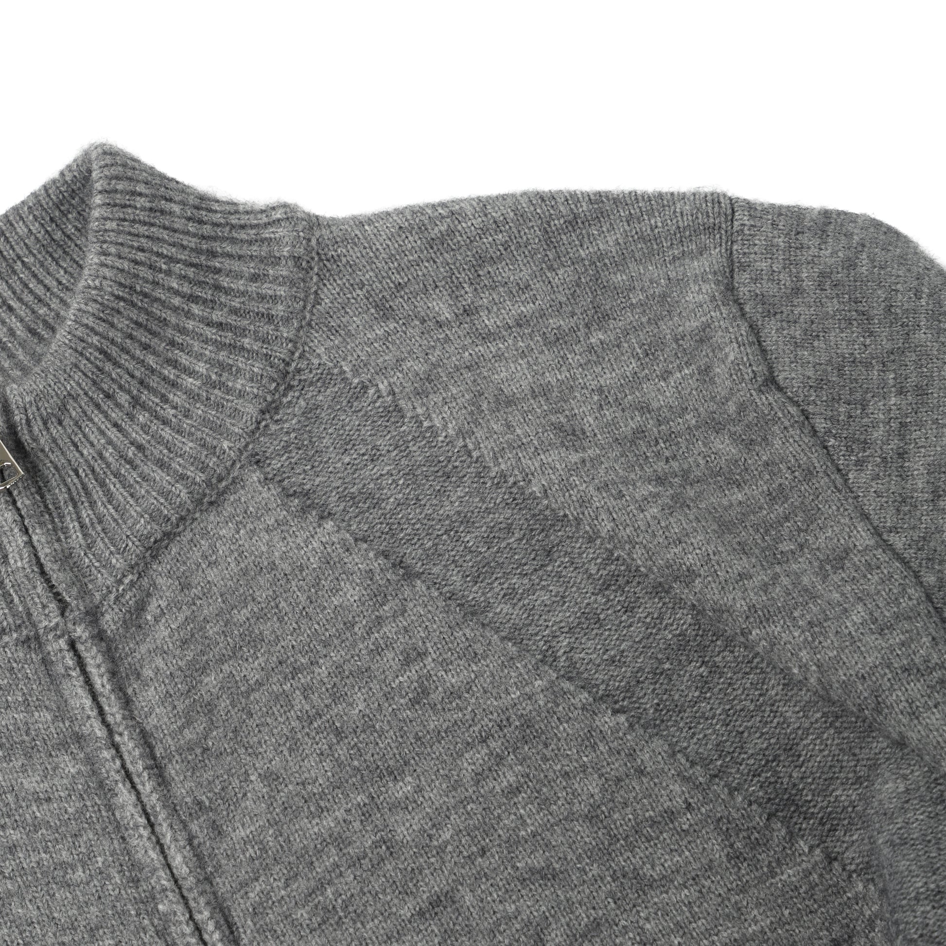 Dark Grey Stand Collar Causal Cardigan Sweater