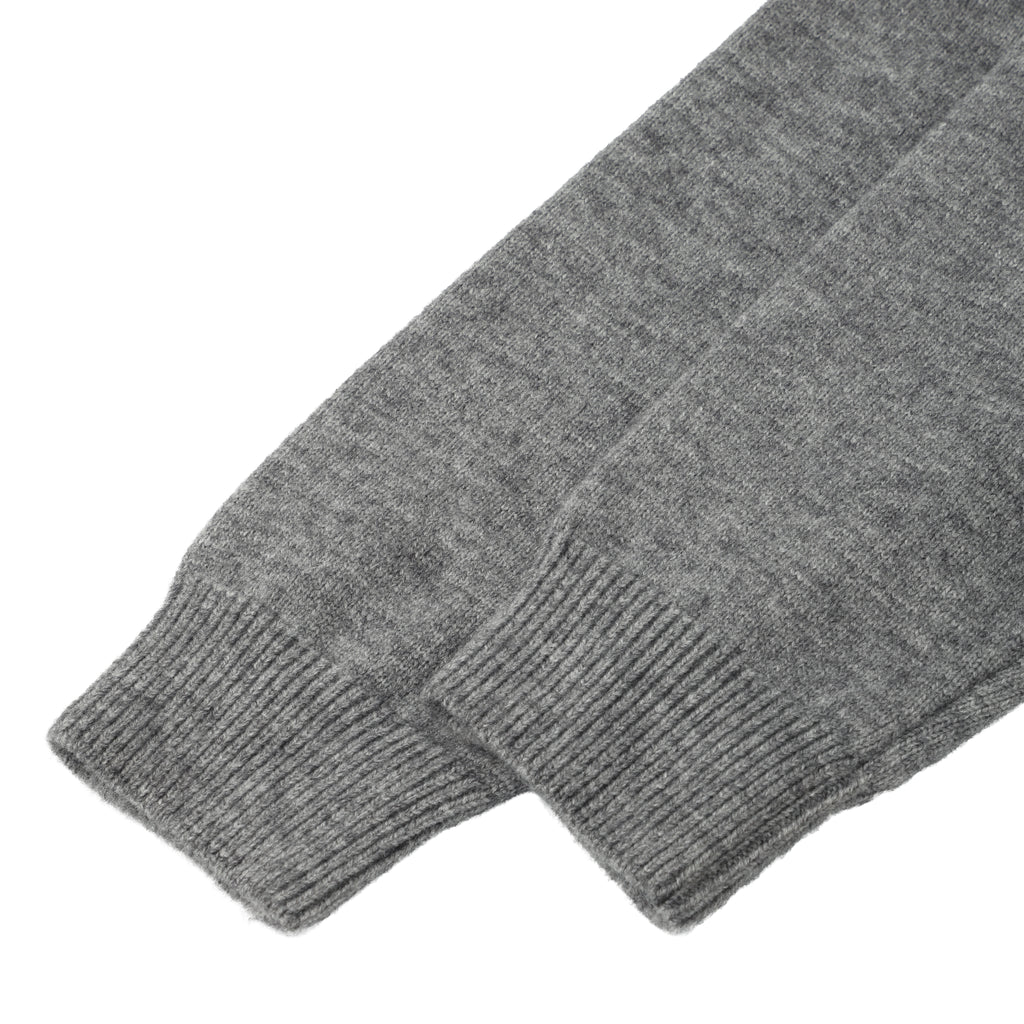 Dark Grey Stand Collar Causal Cardigan Sweater