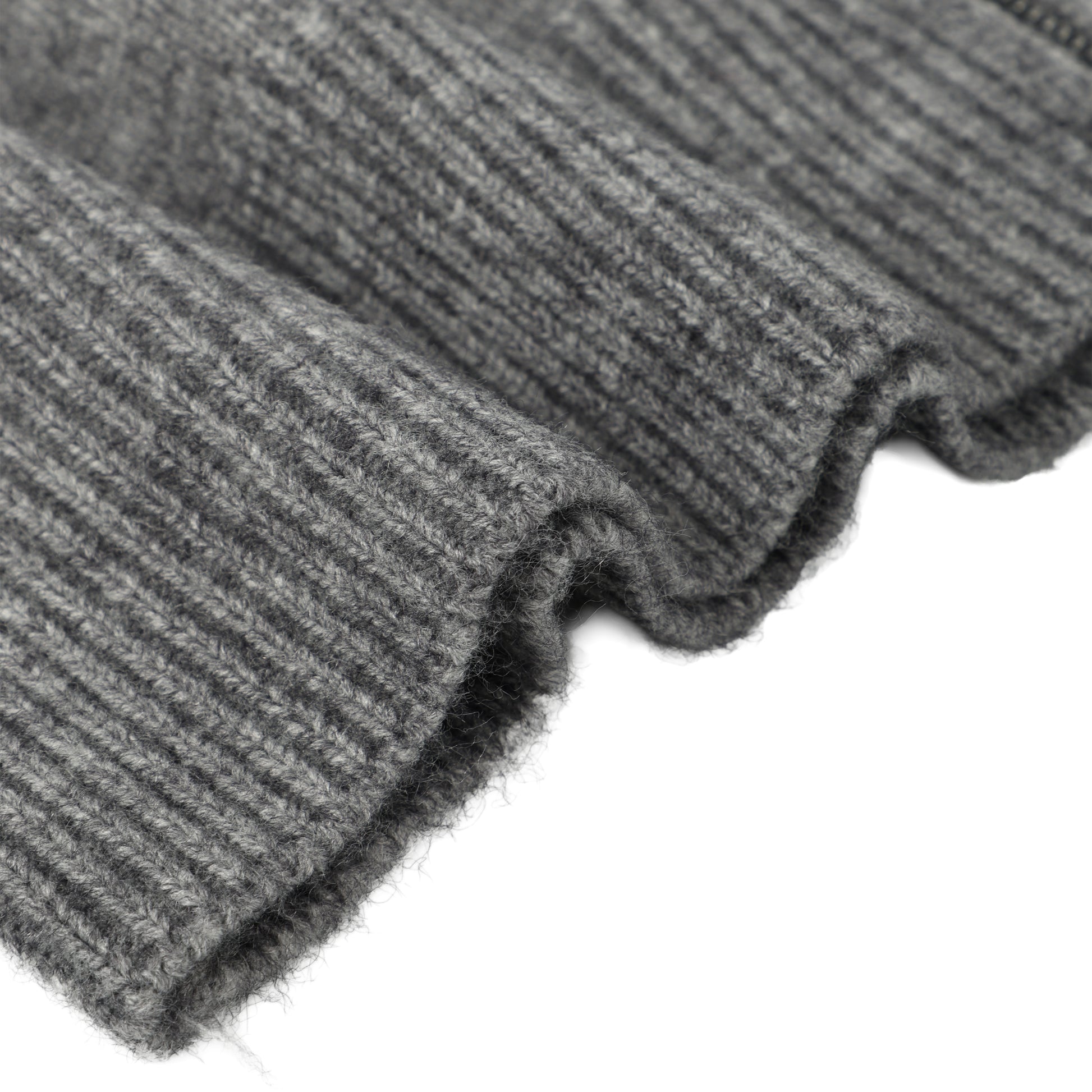 Dark Grey Stand Collar Causal Cardigan Sweater