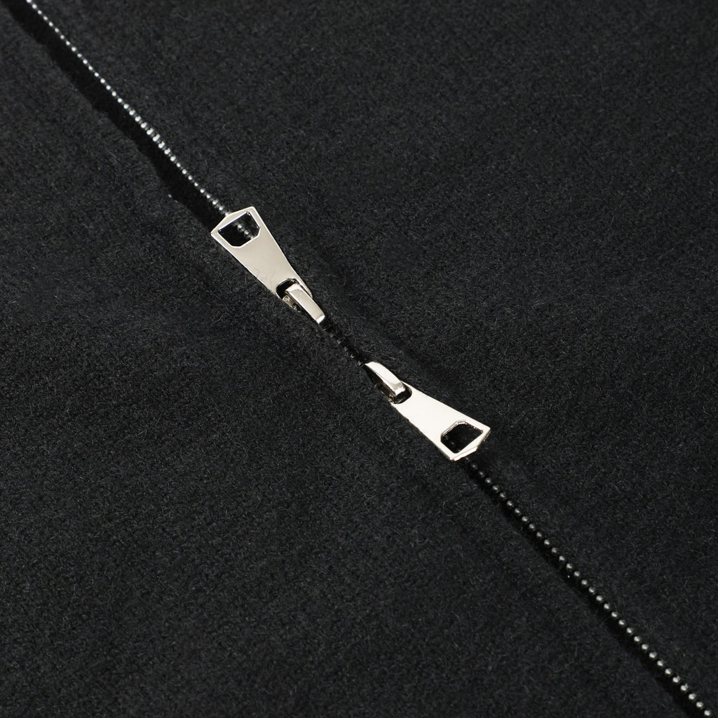 Black Stand Collar Causal Cardigan Sweater