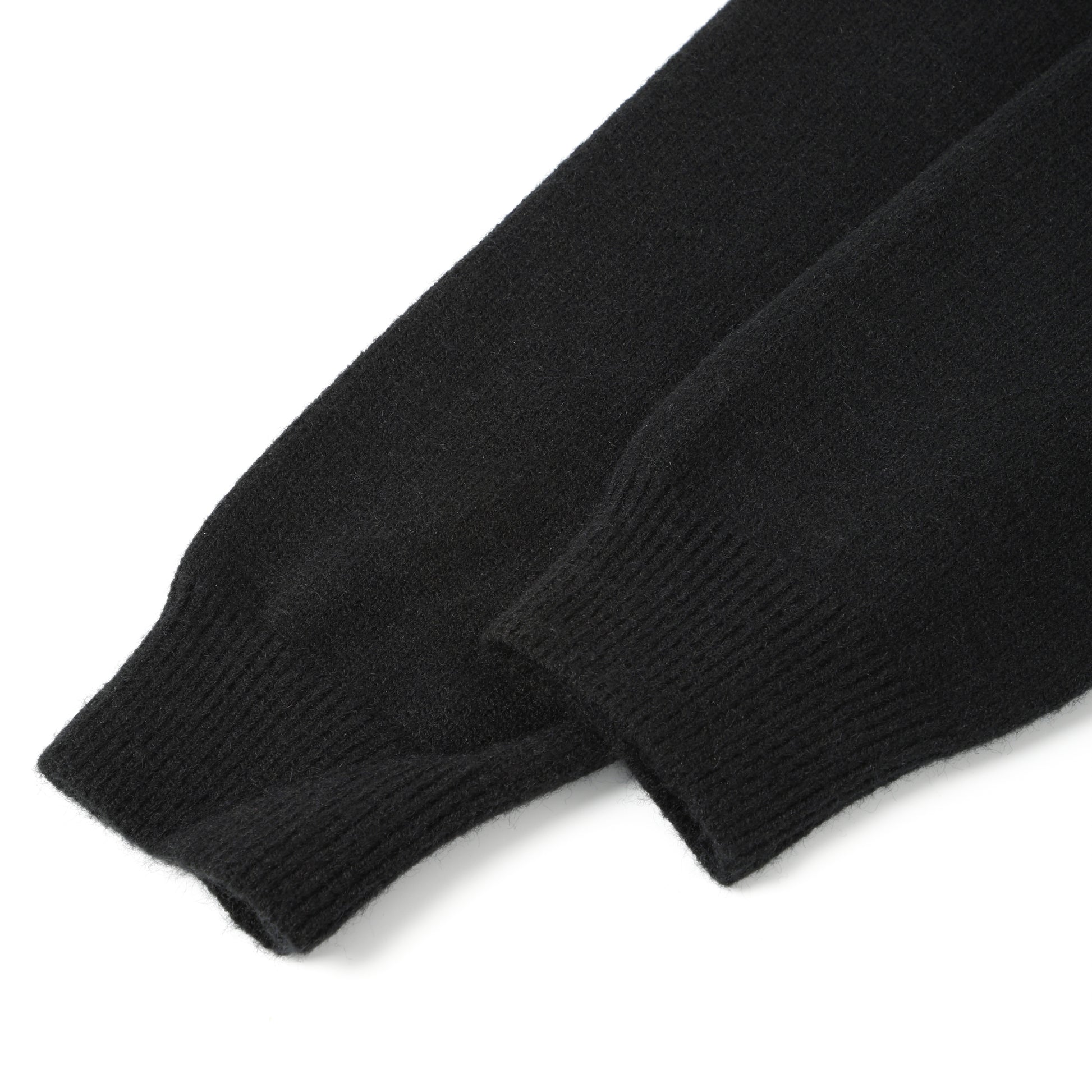 Black Stand Collar Causal Cardigan Sweater