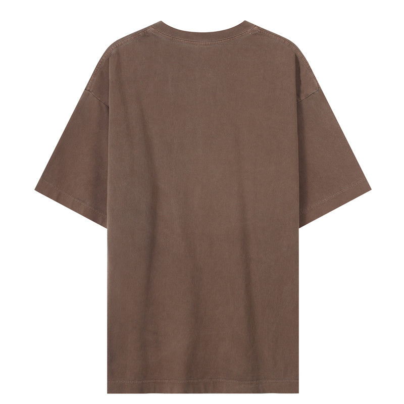 Summer Clubwear Broken Hole Design Coffe T Shirt