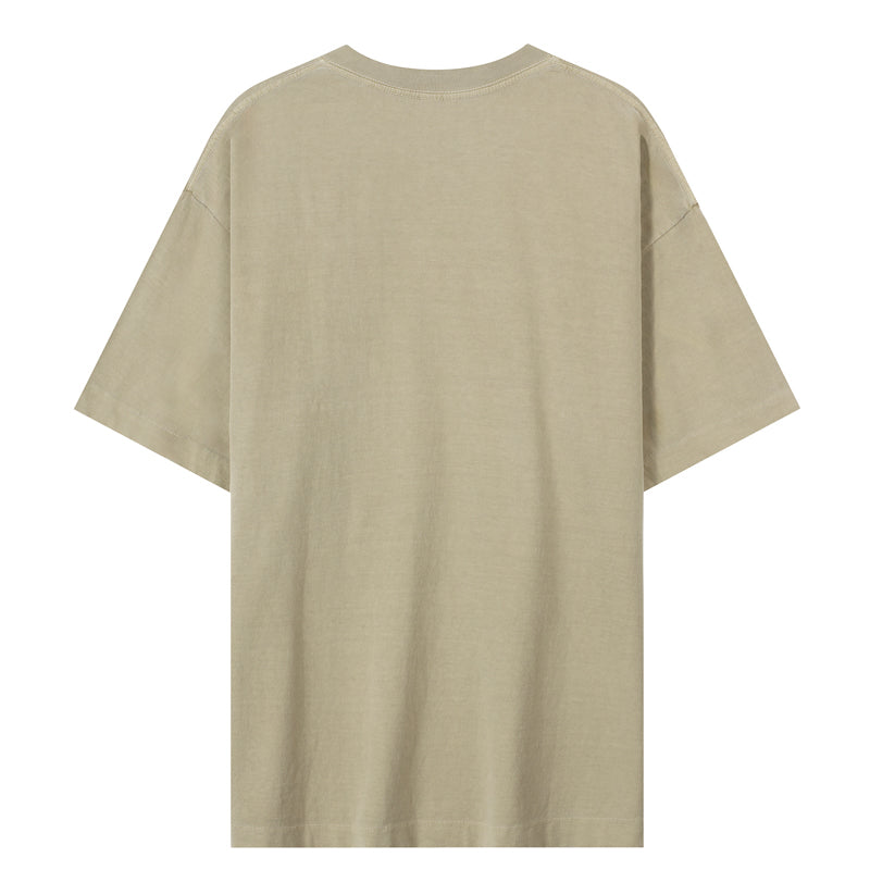 Summer Clubwear Broken Hole Design Khaki T Shirt