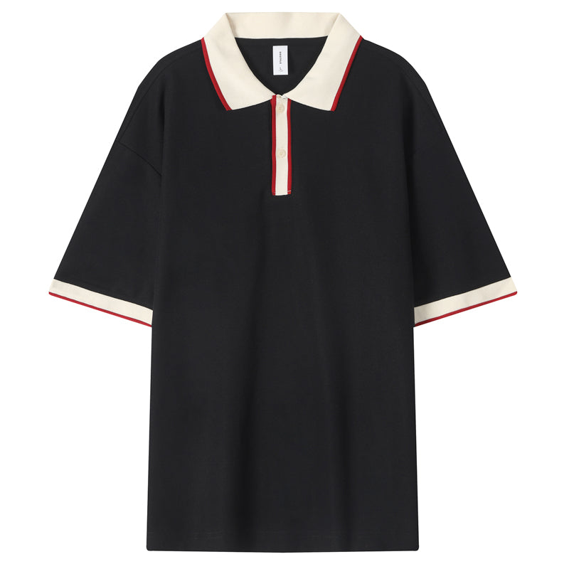 Casaul Black Short Sleeve Qique Polo Shirt