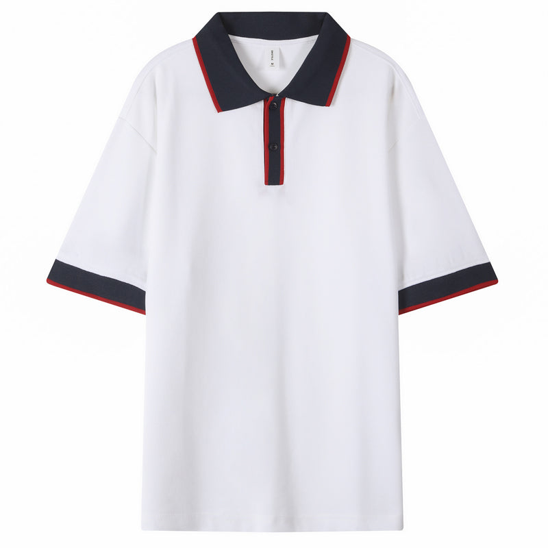 Casaul White Short Sleeve Qique Polo Shirt