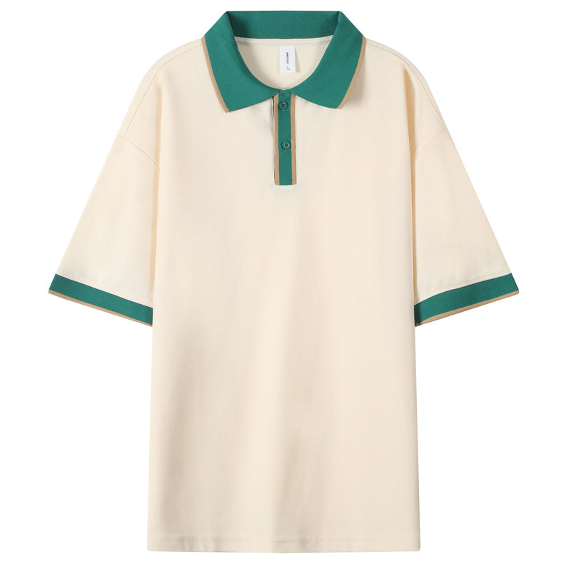 Casaul Beige Short Sleeve Qique Polo Shirt