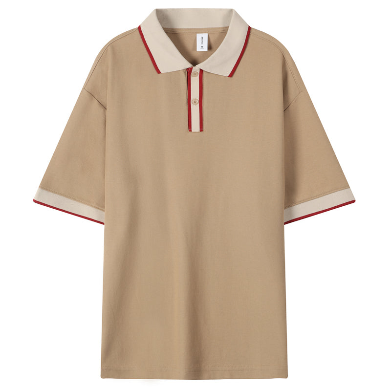 Casaul Camel Short Sleeve Qique Polo Shirt