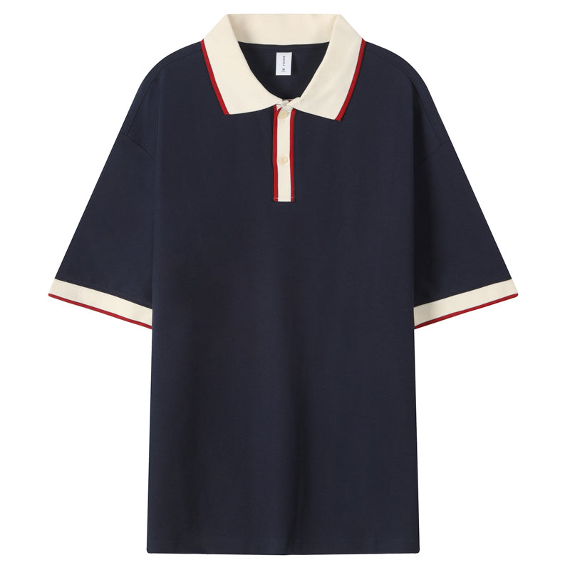 Casaul Navy Short Sleeve Qique Polo Shirt