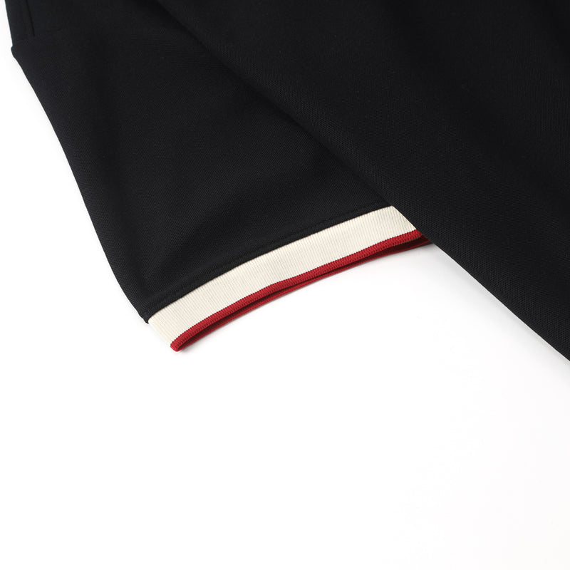 Casaul Black Short Sleeve Qique Polo Shirt