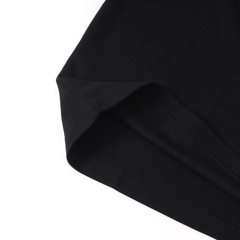 Casaul Black Short Sleeve Qique Polo Shirt