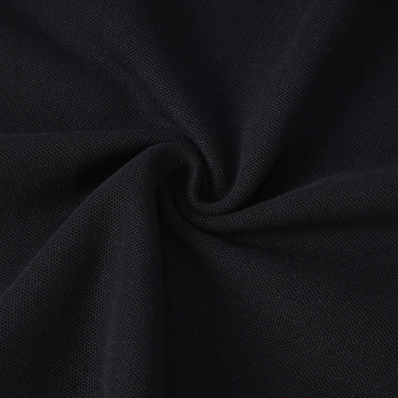 Casaul Black Short Sleeve Qique Polo Shirt