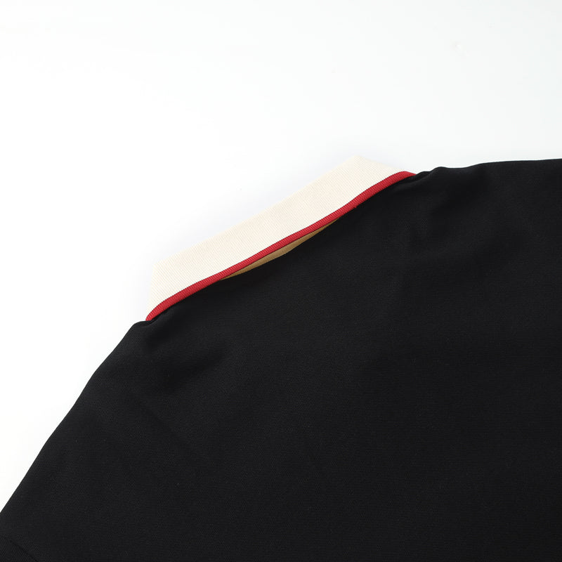 Casaul Black Short Sleeve Qique Polo Shirt