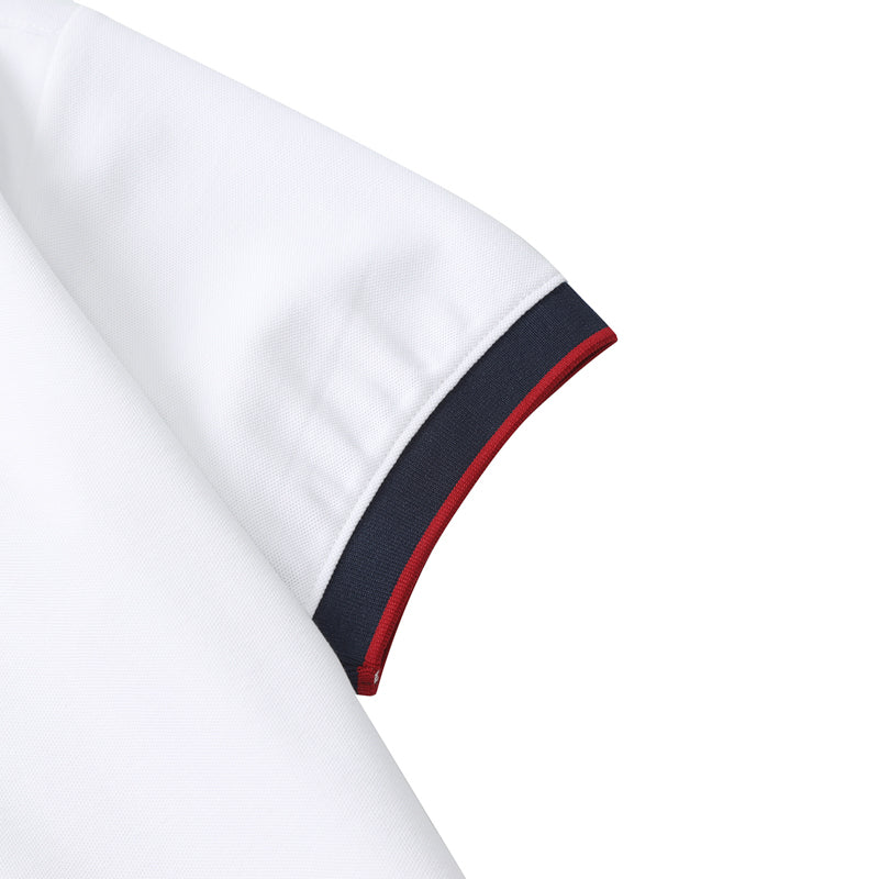 Casaul White Short Sleeve Qique Polo Shirt