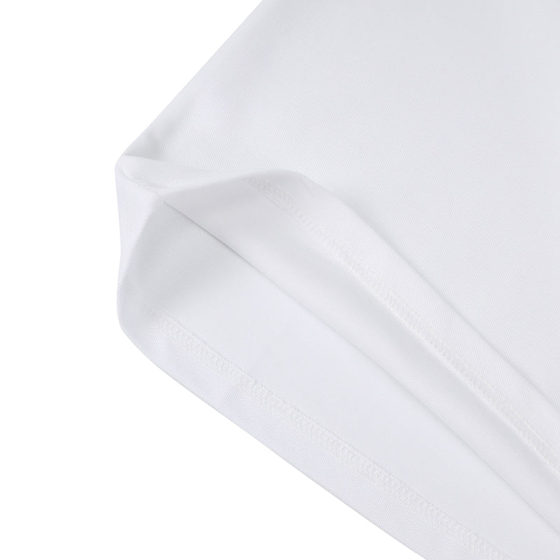 Casaul White Short Sleeve Qique Polo Shirt