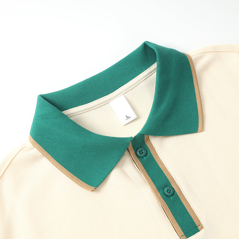Casaul Beige Short Sleeve Qique Polo Shirt
