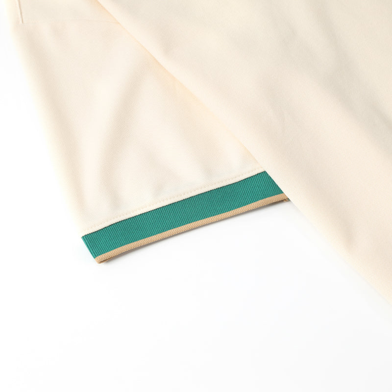 Casaul Beige Short Sleeve Qique Polo Shirt